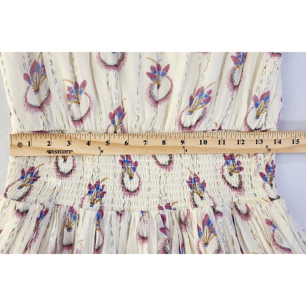 Free People Dress Womens Small White Floral Bohemian Wild Horses Dream Catcher - Picture 7 of 13
